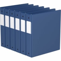 Davis 1-1/2" Premium Economy Binder, Round Ring, Royal Blue, Pack of 6 - Letter - 8 1/2" x 11" Sheet Size - 275 Sheet Capacity - 1.50" (38.10 mm) Ring - Fastener(s): 3 x Round Ring - Pocket(s): 2, Internal - Polypropylene - Royal Blue - Spine Label, PVC-free - 6 / Pack