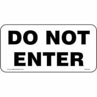 Safety Media Do Not Enter Sign - Print/Message "DO NOT ENTER" - 12" (304.80 mm) Width x 6" (152.40 mm) Height - Rectangular Shape - Black Print/Message Color - Single Sided, Durable, Pre-printed, Anti-reflective - Building, Safety, Sign - Aluminum - 1 / Unit