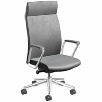 Nightingale EC 3 Series Executive Chair - Leather Seat - Leather Back - Mid Back - Black