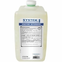 Détergent à lessive System-1Diversey - Pour Acier inoxydable, Machine à laver, Commercial, Laverie, Institutionnel - Concentré - 104,8 oz liq (3,3 quart) - 6,5 à 7,5 pH - Biodégradable, Sans parfum, Enzyme activée - brun - 2 / Carton