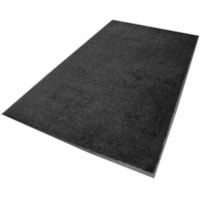 M+A 100 ColorStar Wiper Entrance Mat, Charcoal, 3' x 5 - Commercial, Indoor, Entryway, Lobby - 60" (1524 mm) Length x 36" (914.40 mm) Width x 0.370" (9.40 mm) Thickness - Rectangular - Textured - Plastic, Polyethylene Terephthalate (PET), Nylon - Charcoal - 1 / Unit