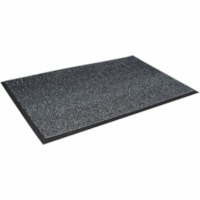 Mat Tech Astro-Plus Scraper Entrance Mat, Charcoal, 4'x6'3'' - Entrance, Floor, Indoor, Outdoor - 75" (1905 mm) Length x 48" (1219.20 mm) Width x 0.625" (15.88 mm) Thickness - Rectangular - Textured - Polyethylene, Plastic - Charcoal - 1 / Unit