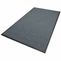 M+A WaterHog Mat - Floor, Entrance, Indoor, Outdoor, Commercial, Hotel, Restaurant, Office, School, University, Building - 48" (1219.20 mm) Length x 72" (1828.80 mm) Width x 0.370" (9.40 mm) Thickness - Rectangular - Square Pattern - Rubber, Polyethylene Terephthalate (PET), Fabric, Styrene Butadien