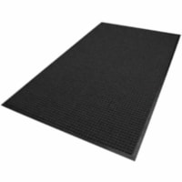 M+A WaterHog Mat - Floor, Entrance, Indoor, Outdoor, Commercial, Hotel, Restaurant, Office, School, University, Building - 36" (914.40 mm) Length x 60" (1524 mm) Width x 0.370" (9.40 mm) Thickness - Rectangular - Square Pattern - Rubber, Polyethylene Terephthalate (PET), Fabric, Styrene Butadiene Ru