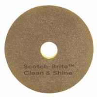 Scotch-Brite Clean & Shine Pad, 20 in (50.8 cm) - Round x 20" (508 mm) Diameter x 1" (25.40 mm) Thickness - Cleaning, Polishing, Scrubbing, Floor - Vinyl Composition Tile (VCT), Luxury Vinyl Tile (LVT), Vinyl, Rubber, Stone, Terrazzo, Marble, Concrete Floor - 150 rpm to 400 rpm Speed Supported - Pol