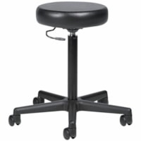 Global Dr. Buddy Stool - Black Velvet Vinyl Seat - Vinyl Back