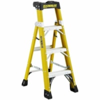 Louisville FXS6904 4' Extra-Heavy Duty Fiberglass Cross Step - 136.08 kg Load Capacity - Type IA - Yellow