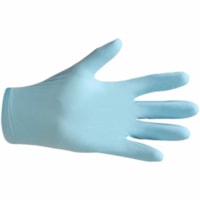 BIOS Medical Disposable Grade Nitrile Gloves - 5 mil (0.13 mm) Thickness x 9.50" (241.30 mm) Glove Length - Oil, Grease, Organic Solvent Protection - Large Size - For Right/Left Hand - Nitrile - Blue - Textured, Powdered, Latex-free, Puncture Resistant, Excellent Grip - For Examination, Food Process