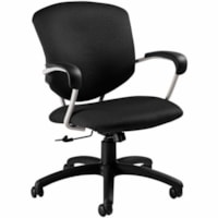 Supra Mid-Back Tilter - Black Velvet Vinyl Seat - Polypropylene Back - Mid Back