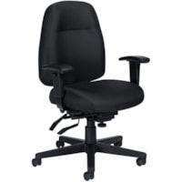 Chaise dactylo Full-Time - Siège réglable - 17,5 po à 21,5 po Haut Offices To Go - Tissu Seat MaterialBack Color Noir - Tissu, Plastique Back MaterialFrame Color Noir - Dossier haut - Tissu, Plastique