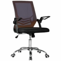 TygerClaw Mid-Back Office Chair, Black Mesh - Polyurethane Seat - Black Mesh, Polyurethane Back - Black Frame - Mid Back - Leather, Mock Leather - Armrest