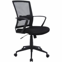 TygerClaw High-Back Mesh Office Chair, Black - Mesh Seat - Black Mesh Back - Black Frame - High Back - Black - Wood, Metal - Armrest