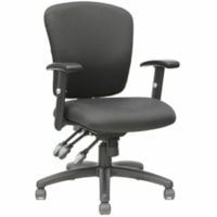 TygerClaw Mid-Back Office Chair, Black Fabric - Fabric Seat - Black Fabric Back - Silver Frame - Mid Back - Fabric