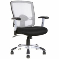 TygerClaw Mid-Back Office Chair, White Mesh Back - Mesh Seat - White Mesh Back - Silver Frame - Mid Back - Mesh