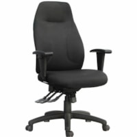 TygerClaw Executive High-Back Office Chair, Black Fabric - Fabric Seat - Black Fabric Back - Silver Frame - High Back - Fabric