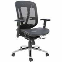 TygerClaw Mid-Back Office Chair, Black Mesh - Mesh Seat - Black Mesh Back - Silver Frame - Mid Back - Mesh