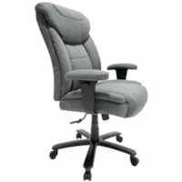 TygerClaw Big and Tall Executive Chair, Grey - Fabric Seat - Gray Fabric Back - Black Frame - Nylon, Fabric