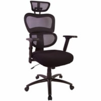 TygerClaw High-Back Mesh Executive Chair, Black - Mesh Seat - Black Mesh Back - Black Frame - High Back - Black - Wood, Metal