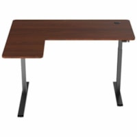 TygerClaw L-Shape Sit-Stand Desk - L-shaped Top - Modern Style - Height Adjustable - 55" (1397 mm) Table Top Width x 41.7" (1059.18 mm) Table Top Depth - 28.7" (728.98 mm) Height - Home Office, Dorm Room, Business - Assembly Required - Medium Density Fiberboard (MDF), Polyester - 1