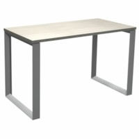 HDL Innovations Table Desk - x 47.5" (1206.50 mm) x 23.8" (603.25 mm) x 29" (736.60 mm) - 0 Drawer(s) - Material: Laminate, Metal - Finish: Laminate, Silver, Winter Wood - For Home Office, Cubicle, Dorm Room, Business, Office, Computer, Commercial