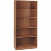 HDL Bookcase - 5 Shelve(s) - 3 Adjustable Shelf(ves) - Material: Laminate, Particleboard - Finish: Autumn Maple, Laminate - Adjustable/Fixed Shelf, Adjustable - For Book, Commercial