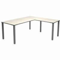 HDL Innovations Table Desk - 72" x 66" x 29" - Material: Metal, Laminate - Finish: Winter Wood, Laminate - For Commercial