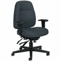 Offices To Go Chair - Gray, Black Plastic Back - Fabric, Plastic