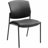 Offices To Go Ibex Guest Chairs - Black Plastic Back - Faux Leather