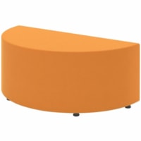 Offices To Go Craft 40" Half Round Modular Seating Unit, Tyrst Yellow Waterfall Fabric - Fabric, Wood