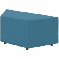 Offices To Go Craft Wedge Shape Modular Seating Unit, Sky Blue, Waterfall Fabric - Fabric, Wood