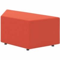 Offices To Go Craft Wedge Shape Modular Seating Unit, Imagine Orange Waterfall Fabric - Fabric, Wood