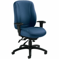 Offices To Go Overtime High-Back Multi-Tilter Ergonomic Chairs - Black Back - Plastic