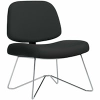 Offices To Go Soda-F Lounge Chair, Echo Black Terrace Fabric - Black Back - Fabric