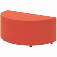 Offices To Go Craft 40" Half Round Modular Seating Unit, Imagine Orange Waterfall Fabric - Fabric, Wood