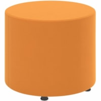 Offices To Go Craft 20" Round Modular Seating Unit, Tyrst Yellow Waterfall Fabric - Fabric, Wood