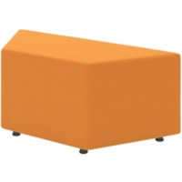 Offices To Go Craft Wedge Shape Unit, Tyrst Yellow, Waterfall Fabric - Tyrst - Fabric, Wood