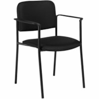 Global Minto | Low Back Stacking Armchair - Jenny Fabric Seat - Black Wood, Jenny Fabric Back - Tubular Steel Frame - Low Back - Rounded Base - Polypropylene - Armrest