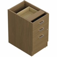 Socle Newland Offices To Go - 16 po (406,40 mm) x 23,3 po (591,82 mm) x 28,5 po (723,90 mm) - 3 x boîte, Dossier Tiroir(s)Gaucher/Droitier Latéral - Tissu: Thermo-stratifié (TFL) - Finition: Stratifié, Absolute Acajou - Tirour verrouillable, Bac à crayons, Durable - Pour Do