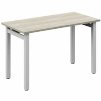 Offices To Go Newland 60" X 30" Table Desk - x 60" (1524 mm) x 29.7" (754.38 mm) x 1" (25.40 mm), 0.1" (2 mm) x 29.6" (751.84 mm) Top, Edge - Band Edge - Finish: Noce Grigio - Leveling Glide, Modular, Square Leg, Tubular Leg - For Office, Training, Meeting