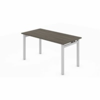 Offices To Go Newland 60" X 30" Table Desk - 1" (25.40 mm) Top, 0.1" (2 mm) Edge, 60" (1524 mm) x 29.7" (754.38 mm)29.6" (751.84 mm) - Band Edge - Finish: Absolute Acajou - Leveling Glide, Modular, Square Leg, Tubular Leg - For Office, Training, Meeting