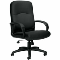 Offices To Go Woodbridge High-Back Tilter Office Chair, Black, Luxhide Bonded Leather - Black Back - Faux Leather