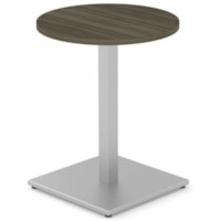 Table basse Innovations Plateau de table rond HDL - x 23.8po x 23.8po x 29po - 0 Tiroir(s) - Finition: Gris du soir - Bande de chant, Leveler - Pour Commercial