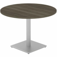 Table Innovations Plateau de table rond HDL - x 41,5 po (1054,10 mm) x 41,5 po (1054,10 mm) x 29 po (736,60 mm) - Bandeau Bord - Tissu: Stratifié - Finition: Stratifié - Gris du soir Haut de la table - Résistant, Bande de chant, Leveler - Pour Commercial, Caféteria, Class