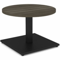 Table basse Innovations Rond HDL - x 23,5 po (596,90 mm) x 23,8 po (603,25 mm) x 16,8 po (425,45 mm) - Bandeau Bord - Gris du soir, Stratifié Haut de la table - Leveler, Résistant - Pour Café, Commercial