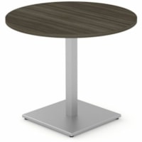 Table Innovations Rond HDL - x 35,5 po (901,70 mm) x 35,5 po (901,70 mm) x 29 po (736,60 mm) - Bandeau Bord - Gris du soir, Stratifié Haut de la table - Leveler, Résistant - Pour Salle de repos, Classe, Caféteria