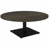 Table basse Innovations Plateau de table rond HDL - x 41,5 po (1054,10 mm) x 41,5 po (1054,10 mm) x 16,8 po (425,45 mm) - Bandeau Bord - Tissu: Stratifié - Finition: Stratifié - Gris du soir Haut de la table - Résistant, Bande de chant, Leveler - Pour Commercial, Café