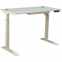 HDL Rise Sit-stand Desk - Laminated Rectangle, White Top - 2-stage Leg Base - Modern Style - 1 Drawers - 2 Legs - 176 lb (79.83 kg) Capacity - Height Adjustable x 48" (1219.20 mm) Table Top Width x 24" (609.60 mm) Table Top Depth x 0.7" (17.78 mm) Table Top Thickness - 48" (1219.20 mm) Height - Comm