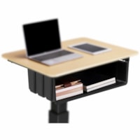 Rocelco Book Box for 28" Mobile Standing Desk MSD-28 - Storage Area - Black