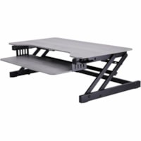 Rocelco Deluxe Adjustable Desk Riser - Up to 32" Screen Support - 35 lb (15875.73 g) Load Capacity - 17" (431.80 mm) Height x 37.40" (949.96 mm) Width x 23.30" (591.82 mm) Depth - Desk, Tabletop, Desktop - Laminate - Gray - For Multipurpose, Monitor, Notebook, Commercial, Workstation - Adjustable, E