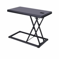 Élévateur de bureau multiusage Hauteur réglable Rocelco - 11 lb (4989,52 g) Capacité de charge - 15 po (381 mm) Hauteur x 19 po (482,60 mm) Largeur x 10 po (254 mm) Profondeur - Bureau - Noir - Pour Voyage, Hôtel, Chambre de résidence, Ordinateur Portable, Souris, Salle d